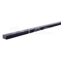 Recessed Aluminium Track Rail Black 2M