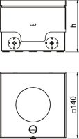 OBO UDHOME2 VT2 Přístrojová jednotka kompletní 140x140x110 Nerez ocel A2