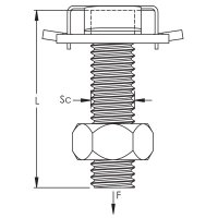 matice C-FIX M8, včetně závitové tyčky a matky CADDY C-FIX 14 M8X30 584530