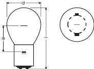 LEDVANCE Low-voltage over-pressure single-coil lamps, railway 1206