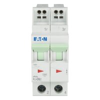 PLI-C8/2 Jistič PLI (bezšroubové svorky nahoře) char C 2-pólový 10kA 8A 101297