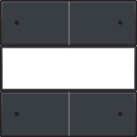 Středový kryt 4xbezpot.tlačítko 24V+LED/LABEL-ANTHRACITE NIKO 122-40350