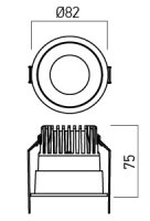 XCLUB REC. SPOT 1x11/15W 500/700mA 2-22/