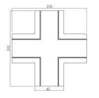 PRF063 X-shape AL. CONNECTOR with DIFFUS