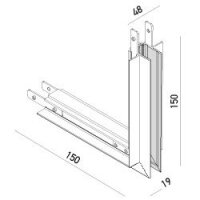 XCLICK S RECESSED CONNECTOR 90grd, EXTER