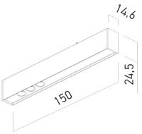 XTRIM S SPOT FIX 3,15W 48V DC 2700K CRI.