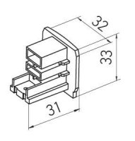 TRACK N 3c END CAP BK