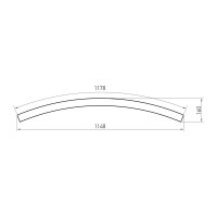 XFREE M CURVED DALI 1500mm 45dgr SUSP. L