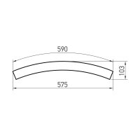 XFREE M DALI CURVED 750mm 45dgr SUSP. LI