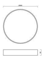 Přisazené svítidlo KRUGER 3 FO 32W IP40 4K NZ3h bílá OSMONT KRU60764