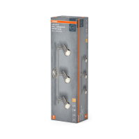 Stropní svítidlo LEDVANCE LED SPOT BRUSHED SILVER GU10 3 x 2.6W 2700K