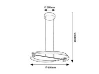 Závěsné svítidlo ADALIND černá/ zlatá LED 40W IP20 RABALUX 72149