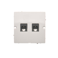 dvojitá telefonní zásuvka RJ11, bílá KONTAKT SIMON BMTF2.02/11