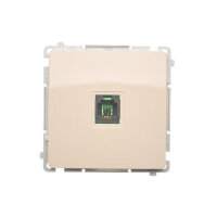 Jednonásobná telefonní zásuvka RJ11, béžová KONTAKT SIMON BMTU.01/12