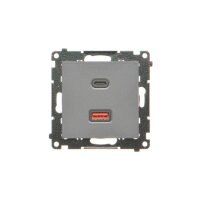 Nabíječka USB 2 násobná (přístroj s krytem), 1x USB typ C + 1x USB typ A, 30 W