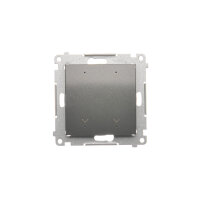 Ovladač žaluziový elektronický dvojnásobny, 6A, antracit DEZ2.01/48