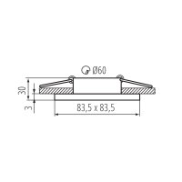 Ozdobný prsten TALU IP44 DSL-B komponent svítidla KANLUX 39543