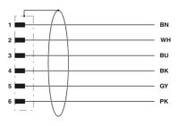 Kabel snímače/akčního členu SAC-6P-M 8MS/ 5,0-PUR SH PHOENIX CONTACT 1522312