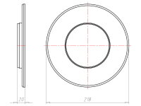 Přední kryt, HaloX 180, průměr 110 mm, do betonu KAISER 1282-02
