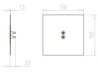 Manžeta dvojitá vzduchutěsná pro kabely 4-8 mm 150x150x30 mm KAISER 9059-45
