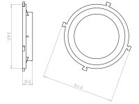 Přední kryt, HaloX 100, průměr 90 mm, do betonu KAISER 1281-05