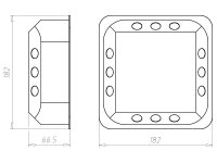 Krabice spojovací bezhalogen 165x165x72mm s víkem, do dutých stěn KAISER 9196-77