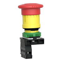 Schneider XB5AS8442 Ovládač nouzového zastavení s aretací,uvolnit pootočením,1 V