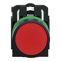 Schneider XB5AA42 Ovládač stiskací lícující, 1 V - rudý