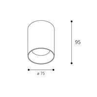 Stropní svítidlo TINY II M, W 8W 2700K bílá LED2 1480421