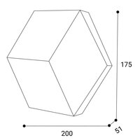 Nástěnné svítidlo HEXO, B DALI TW/PUSH TW 5W 2700K-4000K černá LED2 4580273DTW