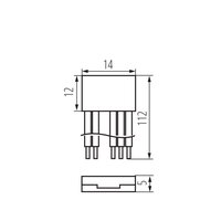 Konektor LED COB pasku CON P 12 RGBW CP KANLUX 90721