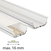 Vestavný hliníkový profil AH pro sádrokarton, 58x20mm, mléčný difuz, 1m