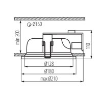 Svítidlo typu downlight SHIRO DLO-220-SC 18290 Kanlux