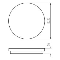 Přisazené LED svítidlo BENO 18W NW-O-SE W KANLUX 32944