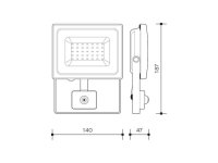 Svítidlo se senzorem VANA SMD S 30W LEDMED LM32300008