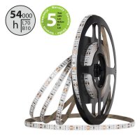 LED pásek SMD2835 červený, 120LED/m, 9,6W/m, DC 12V, 240lm/m, IP20, 8mm, 5m