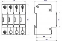 Svodič rázového přepětí HSA-440/3+1 IT SPD typ 2+3 HAKEL 27624