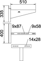 OBO AWSS 51 FT Nástěnný výložník těžká konstrukce B510mm Ocel žárově zinkováno