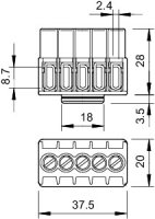 OBO KL-T 01-04 Svorkovnice 4mm2 světle šedá Polyamid PA
