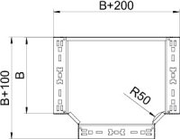 OBO RTM 820 FT Odbočný díl T, Magic 85, 85x200, Ocel, žárově zinkováno