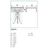 NTAN 150X60 W 02539 T-kus pro podparapetní systémy, 150x60, bílá IBOCO B02539