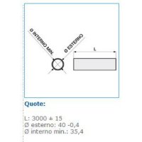 Inset 10423 trubka, pevnost 750 N, d 40 mm, světle šedá
