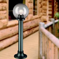 Sloupové svítidlo Globes 200 sloup černá s kouřovým difuzorem 60W IP43 E27