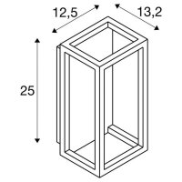 QUADRULO, nástěnné přisazené svítidlo, 3000K, antracit/hnědá SLV 1007207