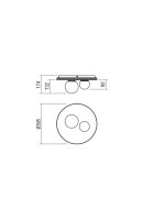 Stropní svítidlo CORUM PL LED 38W 3000K SBK REDO 01-2464