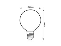 Světelný zdroj Filament LED, E27 G125, 3W, 30lm, 1800K RABALUX 79027