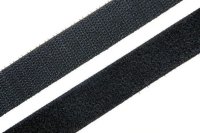 Oboustranný suchý zip, šířka 10mm, balení 25m, černý, SXSZO-10MM-25M-BK
