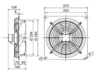 HXBR 250 Ecowatt IP44 úsporný nástěnný axiální ventilátor ELEKTRODESIGN 8345861