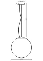 Závěsné svítidlo ISIS L5 PM-M HP 65W IP40 4K ON/OFF PMMA černá OSMONT ISI60752