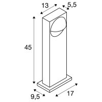 LID I 45 stojací lampa, 15 W, 2700/3000 K, PHASE, antracit SLV 1007670